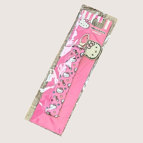 Hello Kitty Other - Hello Kitty Pink Character Charm Wristlet Keychain